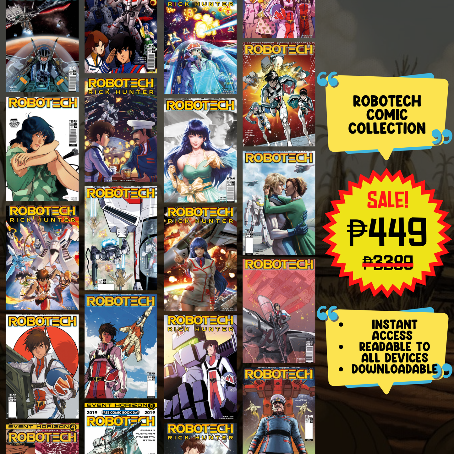 Robotech Comics Collection | Complete Digital Set | Classic Mecha Anime Series | Instant Download | Compatible with All Devices