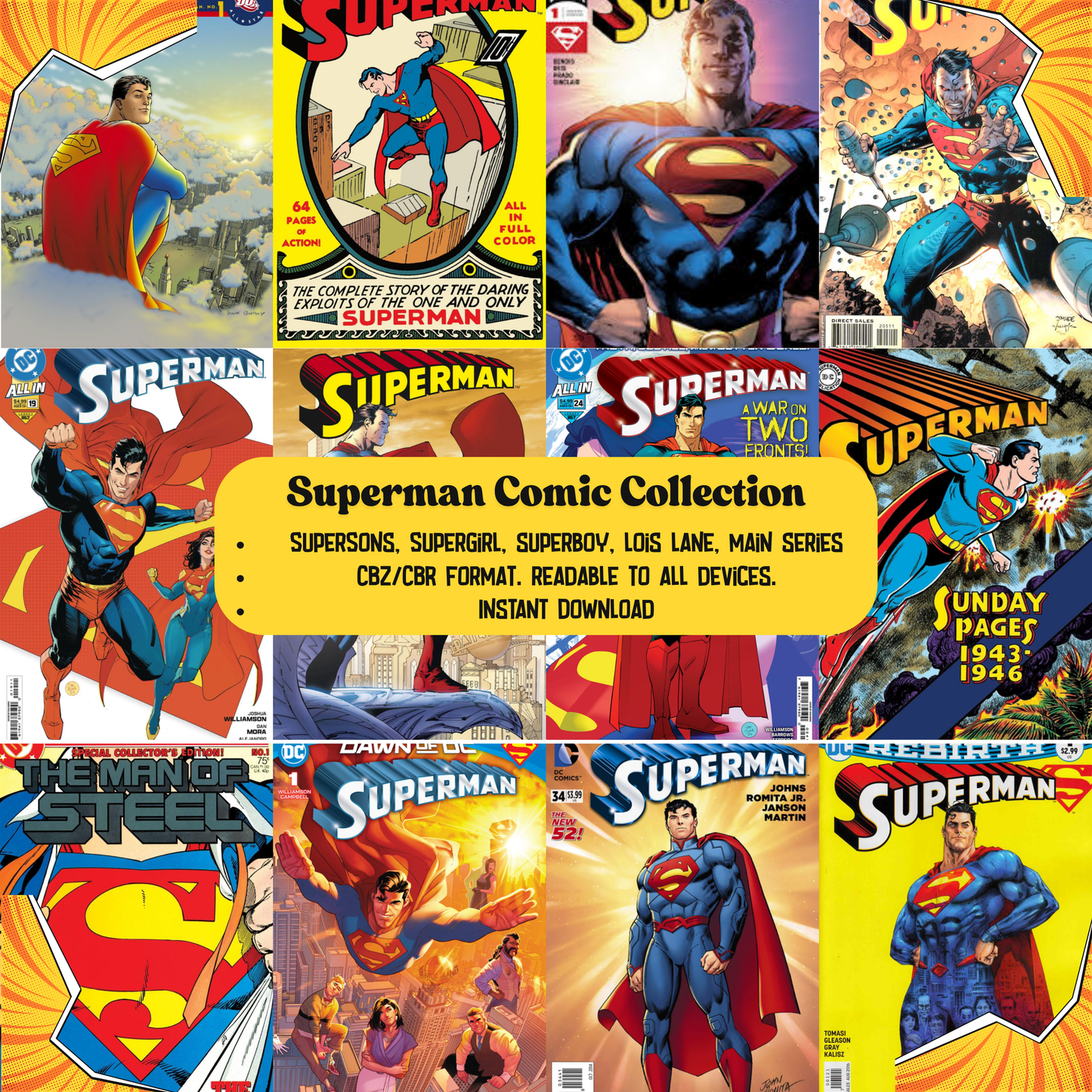 Superman Family Comic Collection – Includes Lois Lane, Superboy, Supergirl & More
