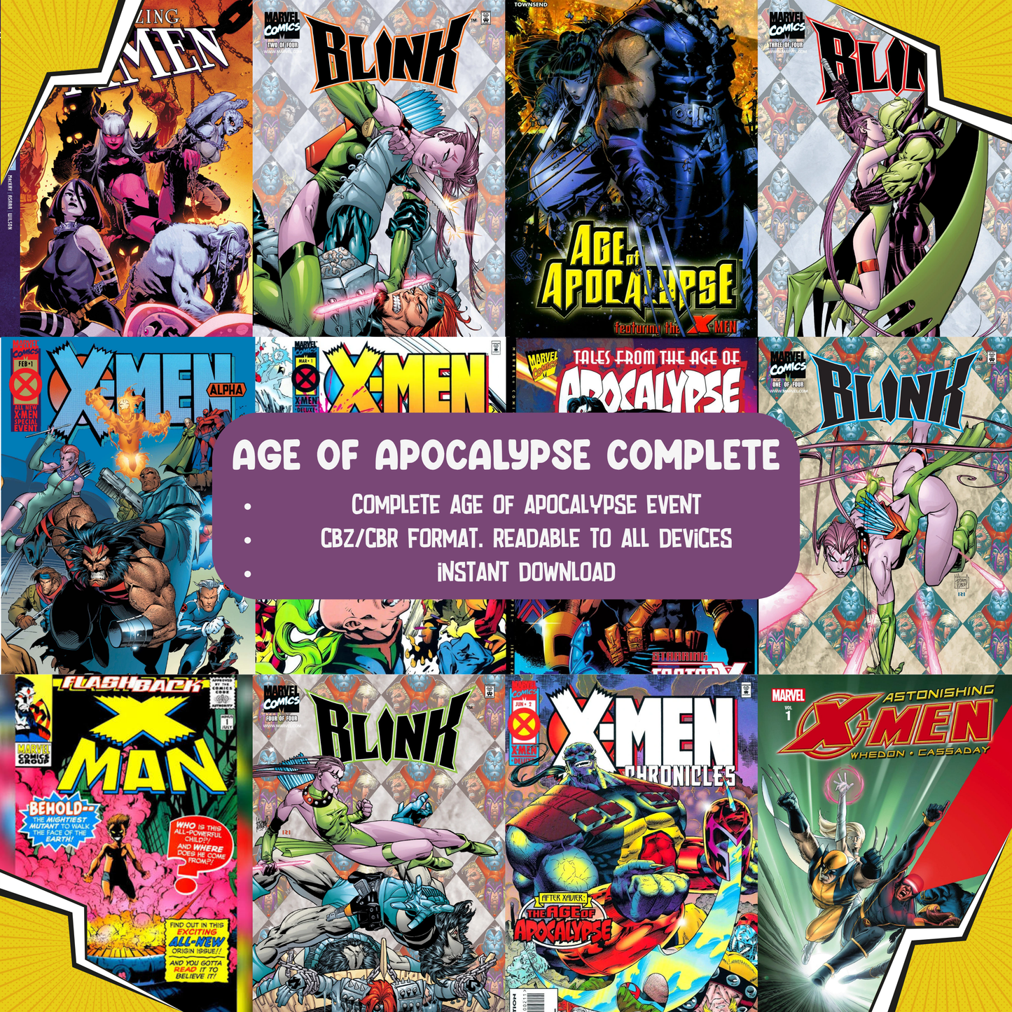 Age of Apocalypse Complete Event Comic Collection – Full Digital Collection | X-Men Marvel Comics