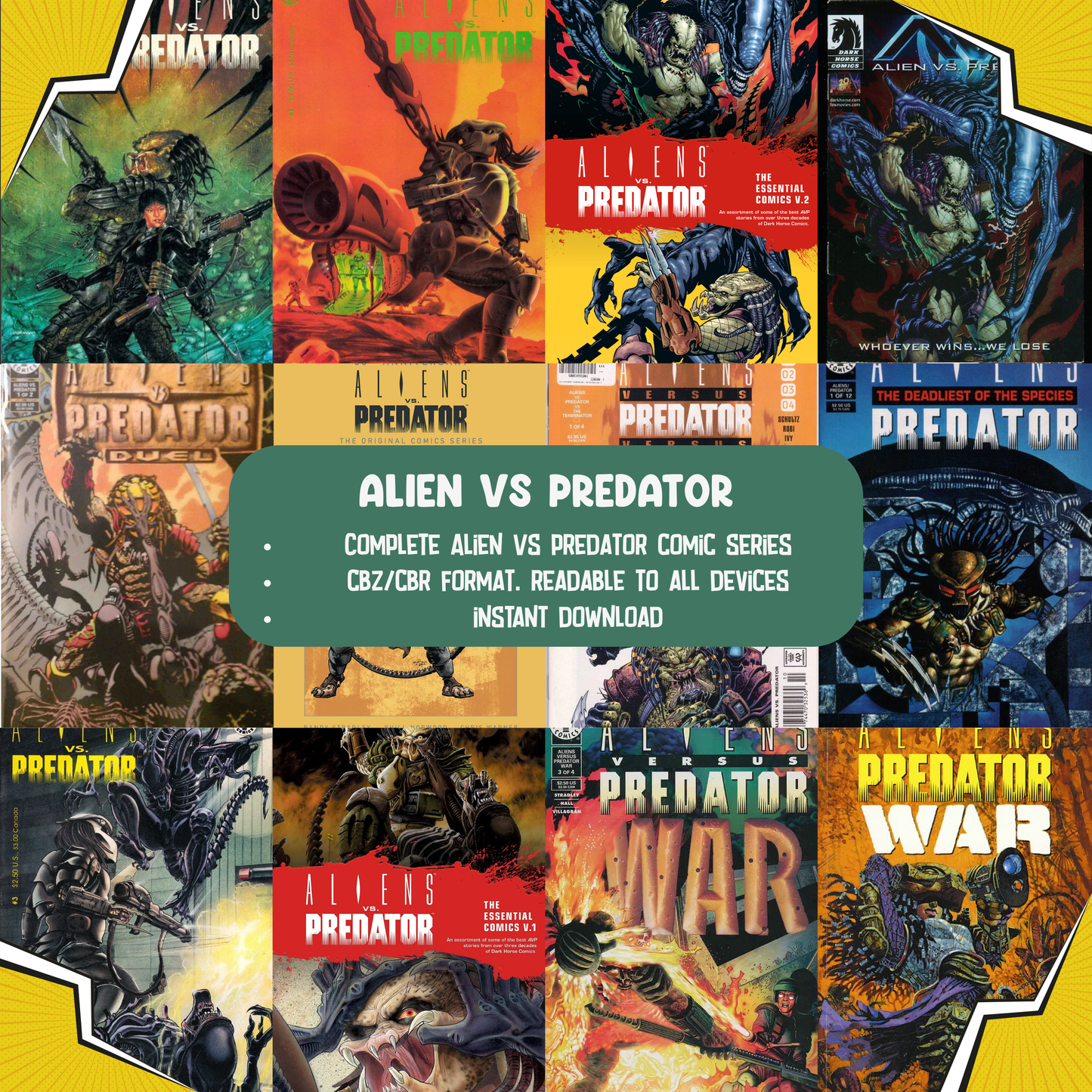 Alien vs. Predator Comics Collection | Complete Digital Series | Sci-Fi Horror | AVP Universe | High-Quality CBZ/CBR Files