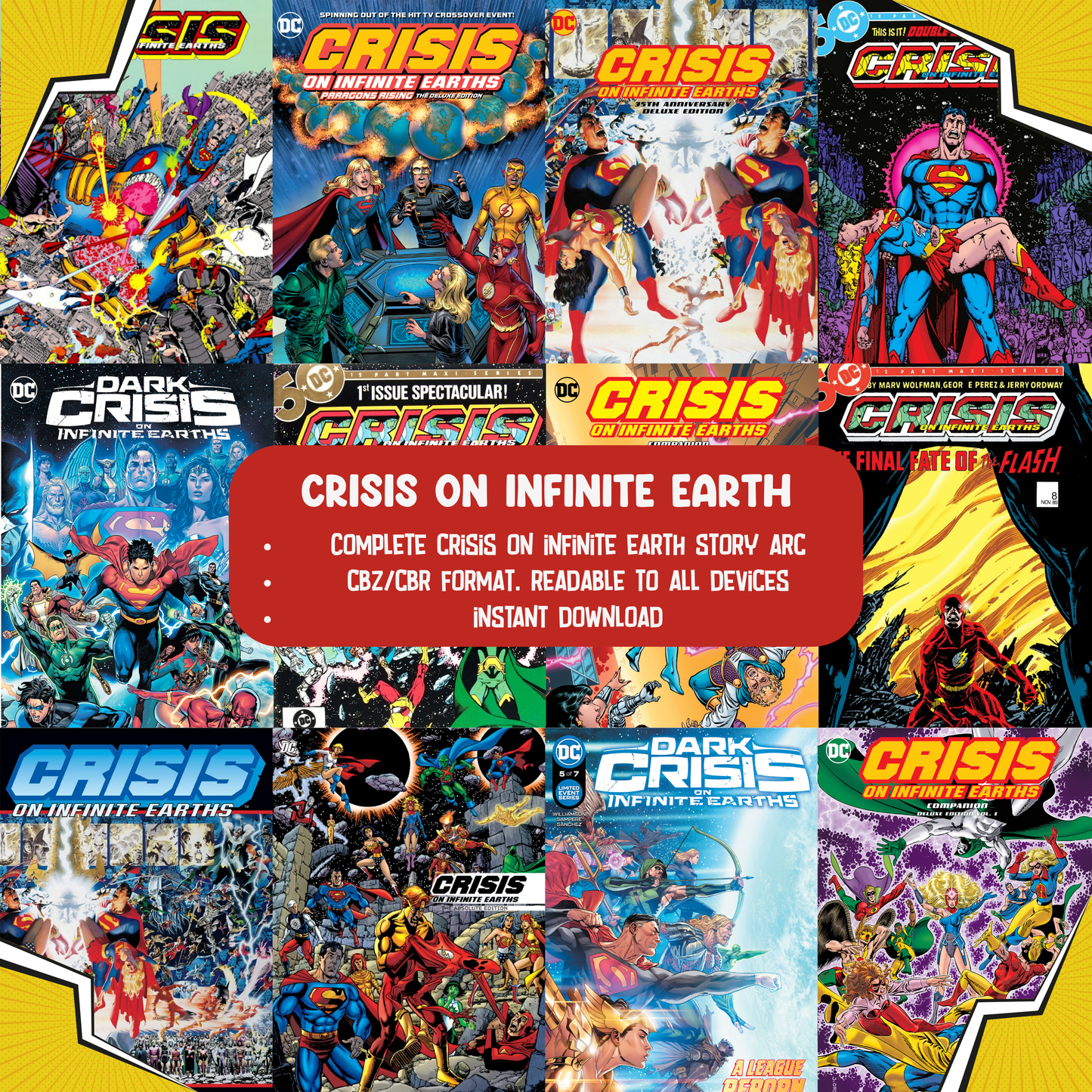 Crisis on Infinite Earths | Complete Story Arc | Digital Comic Collection | Multiverse Event | DC Comics | CBZ/CBR