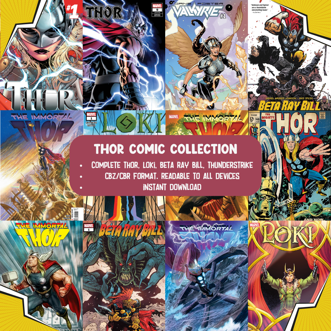 Thor Comic Collection – Complete Digital Collection | Thor, Beta Ray Bill, Valkyrie, Loki, Angela & More