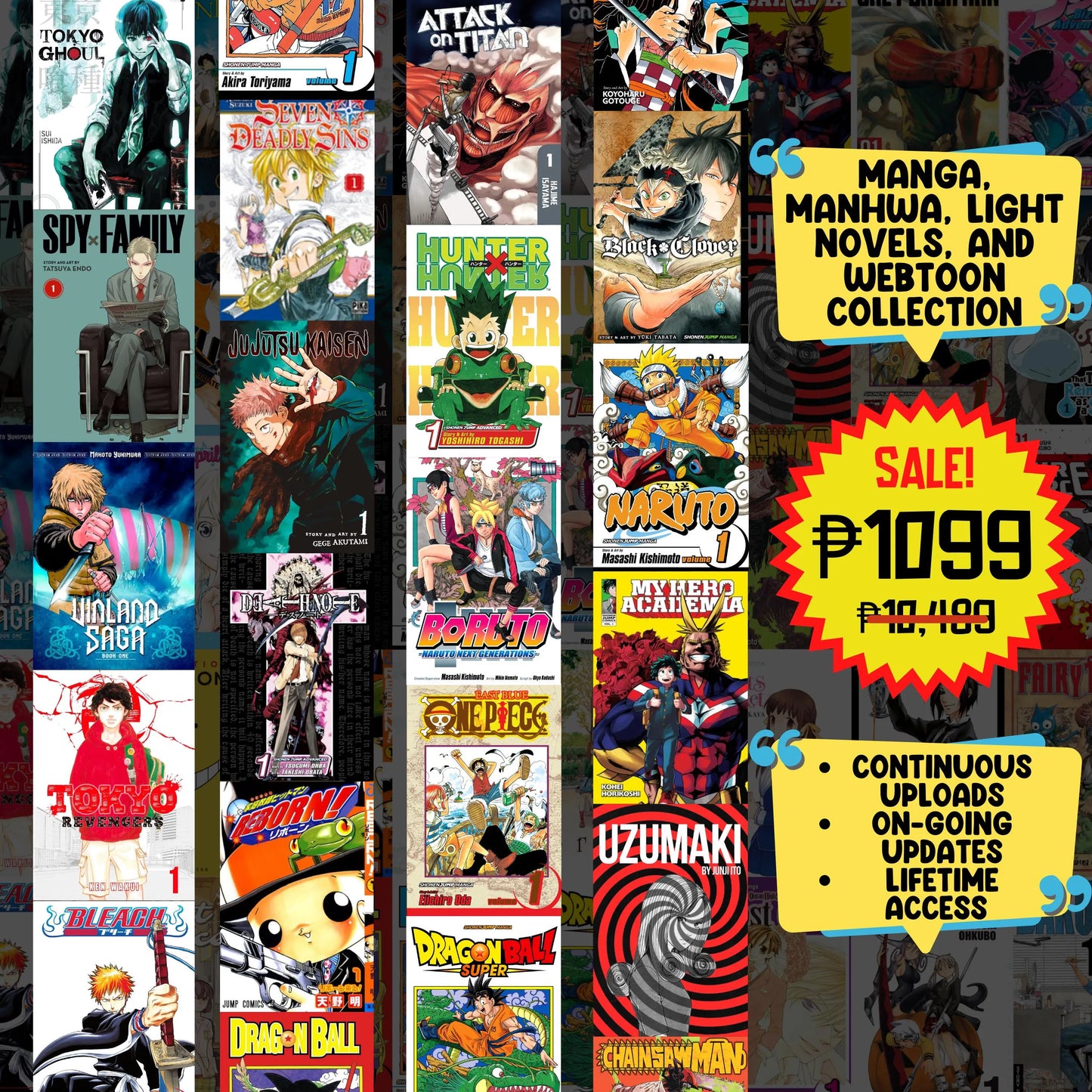 PREMIUM Manga, Manhwa, Light Novels, Library Collection | HD | Constantly UPDATED with New Releases Weekly | Lifetime Access | Downloadable