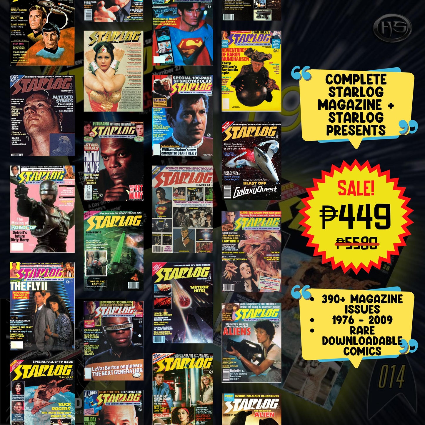 Starlog Magazine Collection | 390+ Digital Issues | Rare Vintage Magazine | 1976 - 2009 Issues | Instant Download | Rare Fandom Archives