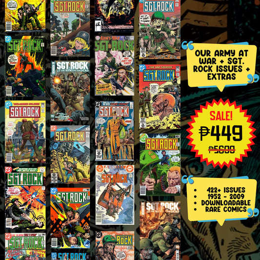 Our Army at War Comics + Sgt. Rock Digital Comic Collection | Classic DC War Comic Issues | Rare Collectibles | 1952 - 2009 | Downloadable