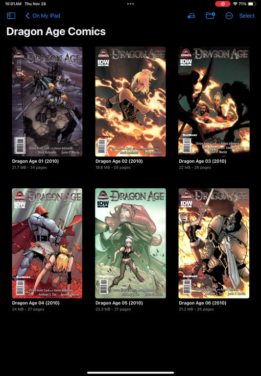 Dragon Age Comics Collection | 2009 - 2023 | Epic Fantasy Adventures in Thedas | Magic, Heroes & Darkspawn Battles | Instant Download