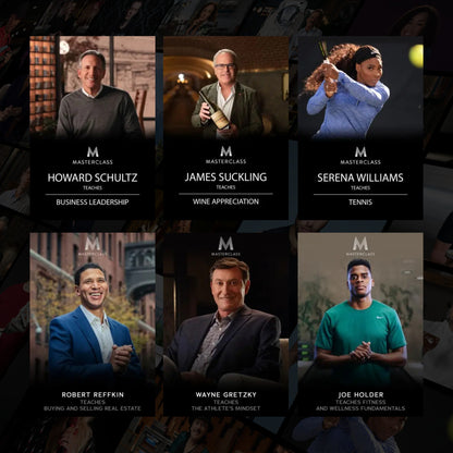 MasterClass Courses Collection | Learn from World-Class Experts | Digital Learning Library | Over 150+ MasterClass Courses from Different Categories and Popular Personalities