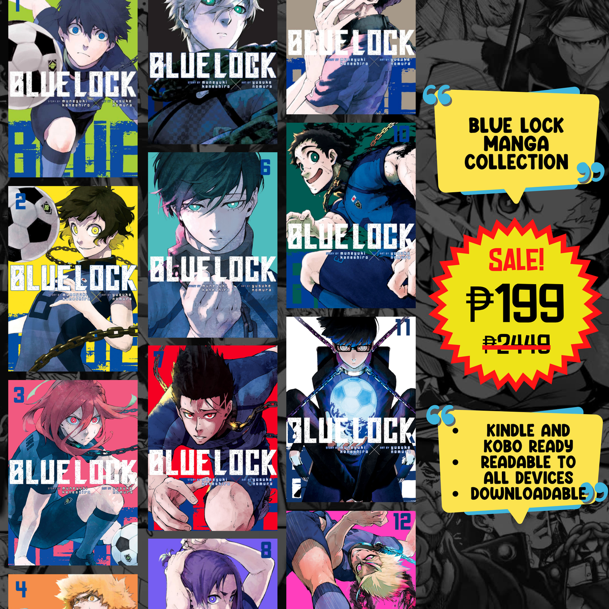 Blue Lock Manga Collection | Complete Digital Set | PDF Format | Inten ...