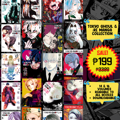 Tokyo Ghoul & Tokyo Ghoul:re Complete Digital Manga Collection – Dark Fantasy Horror Series | Instant Download