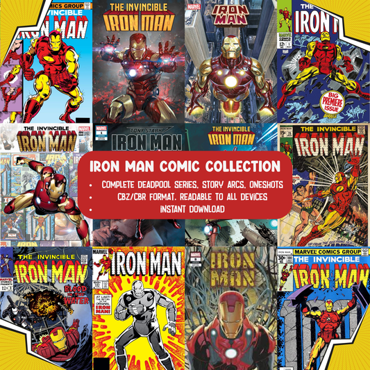 Iron Man Comic Collection | Tony Stark | Marvel Superhero Comics | Digital CBZ/CBR Set