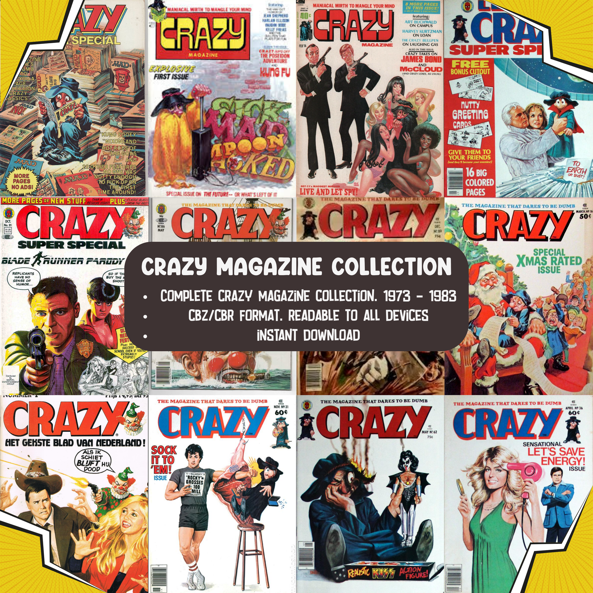 Crazy Magazine 1973–1983 Complete Digital Comics Collection Crazy Magazine 1973–1983 Complete Digital Comics Collection
