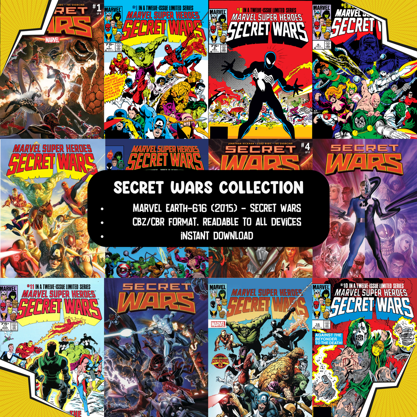 Marvel Secret Wars 2015 Comic Event | Earth-616 vs Ultimate Universe | Digital Comic Collection