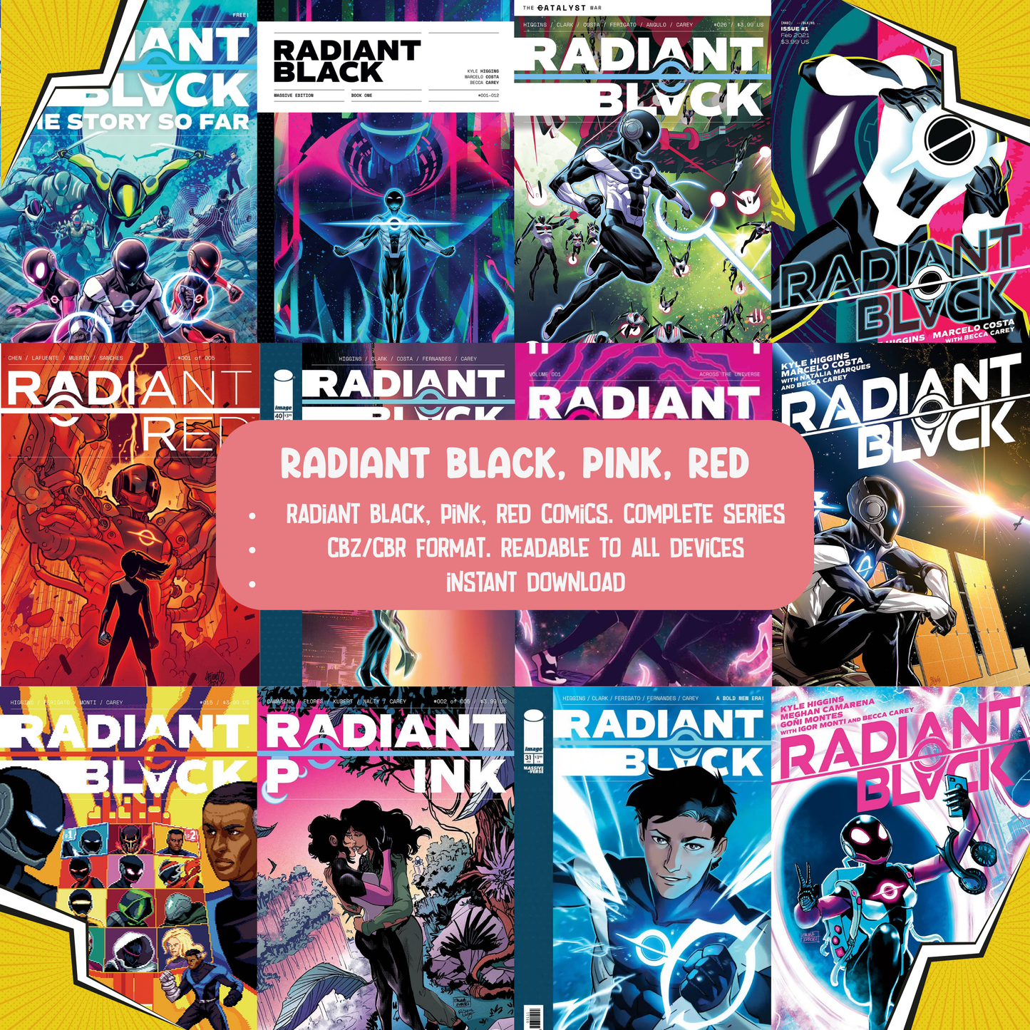 Radiant Black, Radiant Pink & Radiant Red Comic Collection | Massive-Verse | Digital Comics Bundle